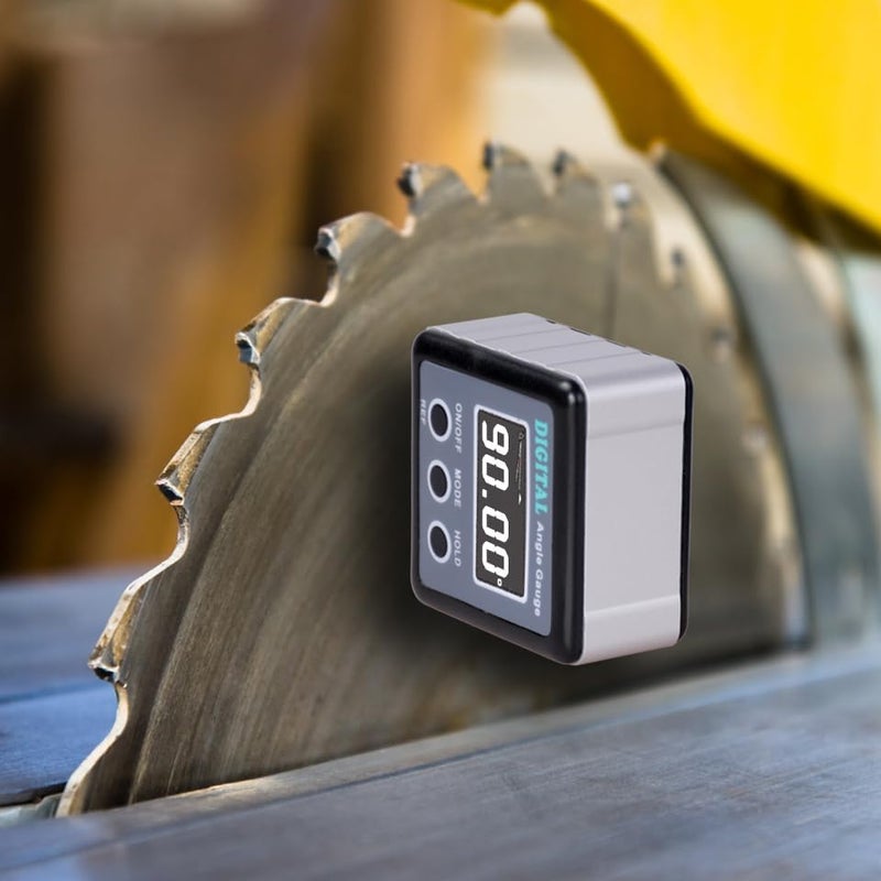 OUTIL Digital Angle Gauge, Angle Finder Mini Digital Level Protractor Inclinometer with V-Groove Magnetic Base - Cube Level Box for Woodworking, Table Saw, Construction, Machinery, Masonry - Image 4